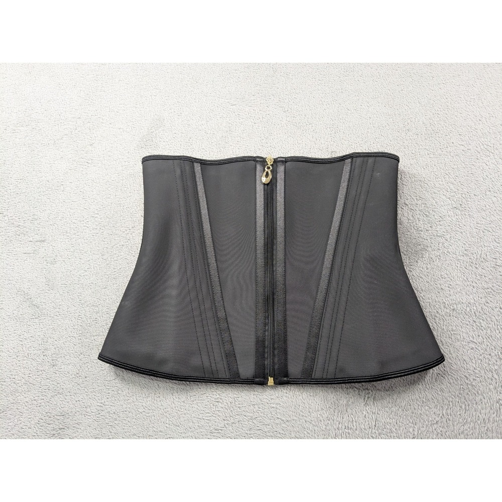 Black Front-Zip Waist Cincher Shaper by